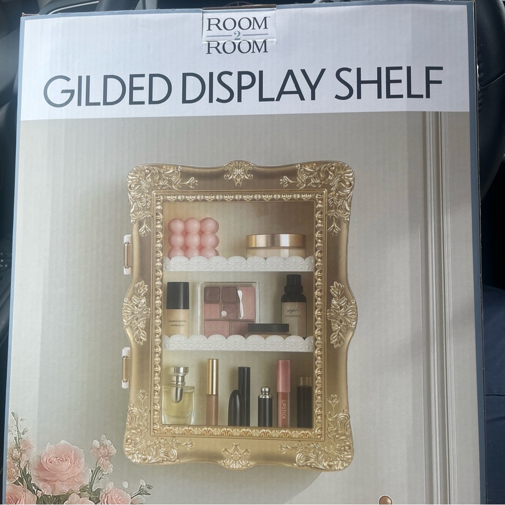 Gold Gilded Display Shelf